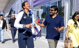 Badminton Star PV.Sindhu superthrilled on meeting Mega Star Chiranjeevi